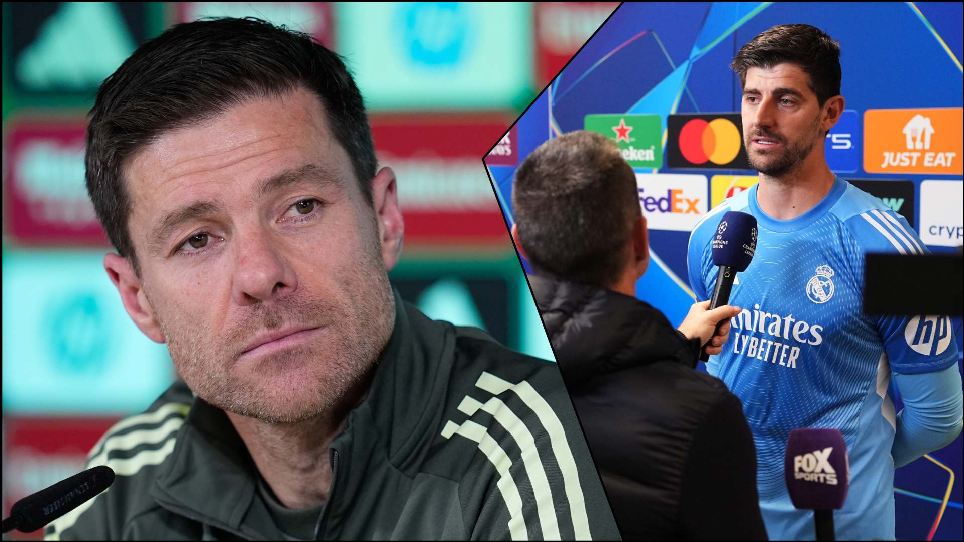 ชาบี อลอนโซ่ (ซ้าย) และ ธิโบต์ กูร์ตัวส์