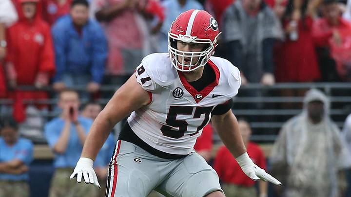 Georgia Bulldogs offensive lineman Monroe Freeling