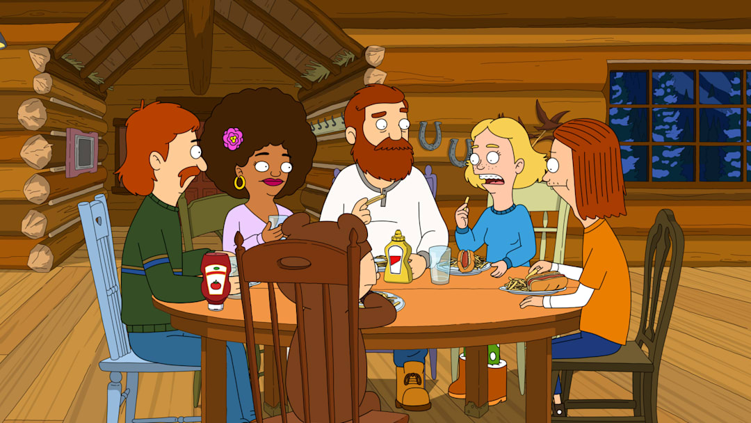 THE GREAT NORTH: Judy is worried that she and Ham are growing apart when she discovers he's been keeping a secret from her. The rest of the family participates in a town festival in the ÒFeast of Not People AdventureÓ episode of THE GREAT NORTH airing Sunday, Jan. 17 (10:00-10:31 PM ET / 7:00-7:31 PM PT / Live to all Time Zones) on FOX. Clockwise from left: Wolf (Will Forte), Honey Bee (Dulc Sloan), Beef (Nick Offerman), Judy (Jenny Slate), Ham (Paul Rust) and Moon (Aparna Nancherla).THE GREAT