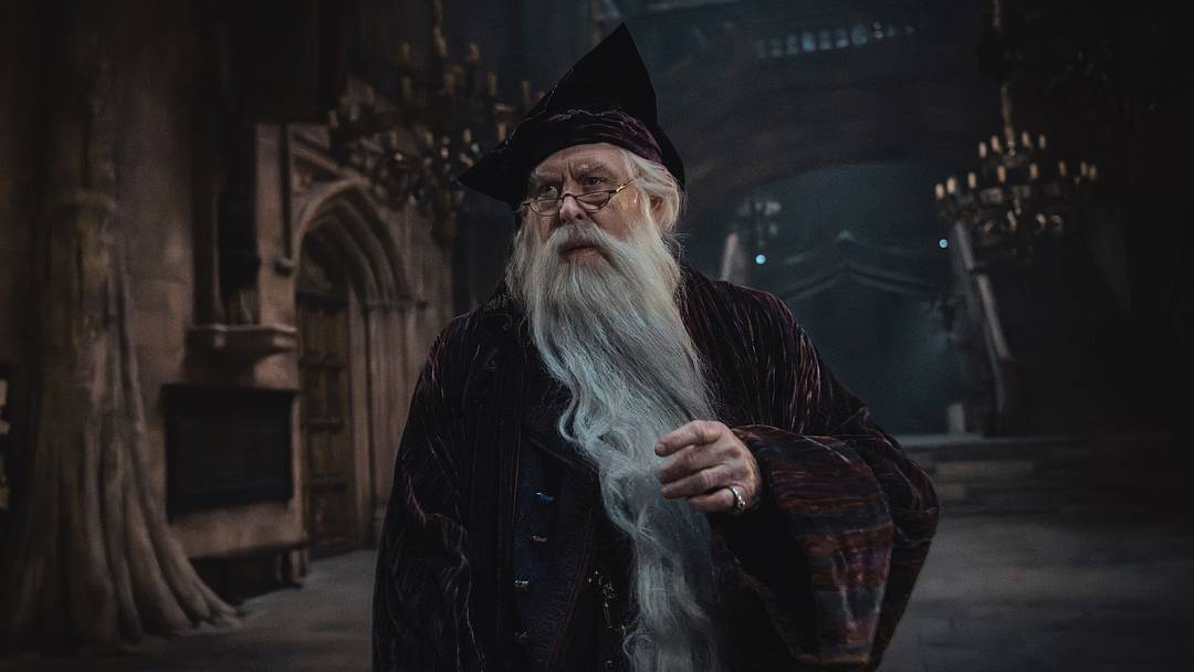 John Lithgow (Dumbledore) in Harry Potter and the Philosopher's Stone. 