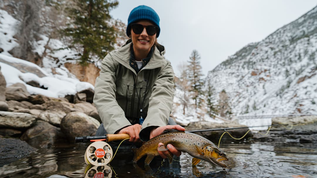 Ross Reels, Coors Beer, fly fishing for trout, and snowy mountains. This has Colorado written all over it. 