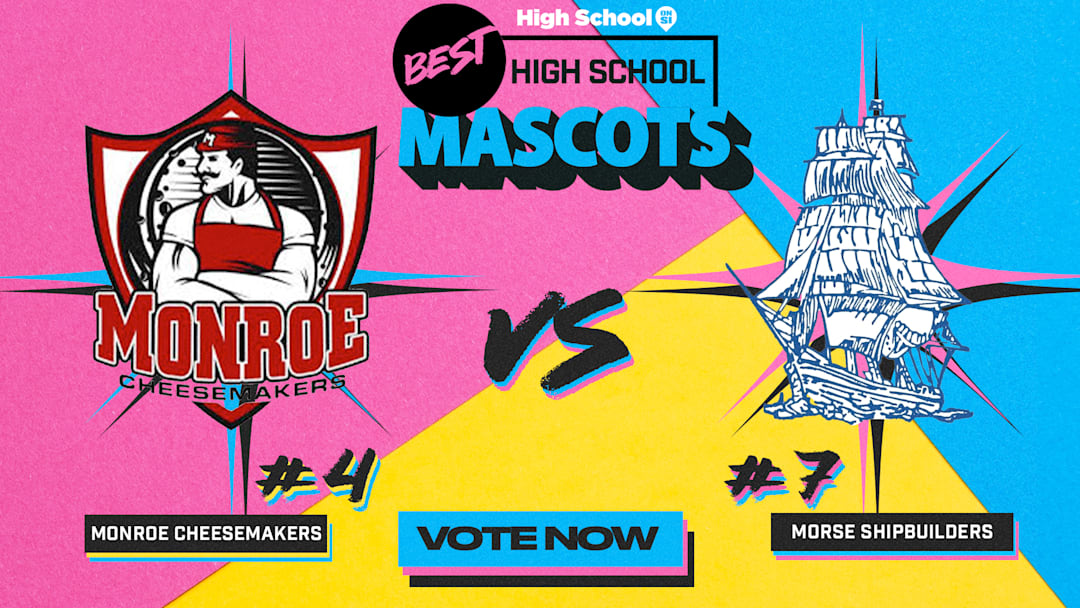 The Monroe Cheesemakers (Wisconsin) take on the Morse Shipbuilders (Maine) in the Final 4 of our national high school mascot bracket.
