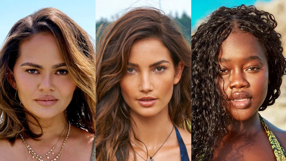 Chrissy Teigen was photographed by Yu Tsai in Los Angeles. Lily Aldridge was photographed by Yu Tsai in Washington. Achieng Agutu was photographed by Ben Watts in Bermuda. Chrissy Teigen was photographed by Yu Tsai in Los Angeles. Lily Aldridge was photographed by Yu Tsai in Washington. Achieng Agutu was photographed by Ben Watts in Bermuda.