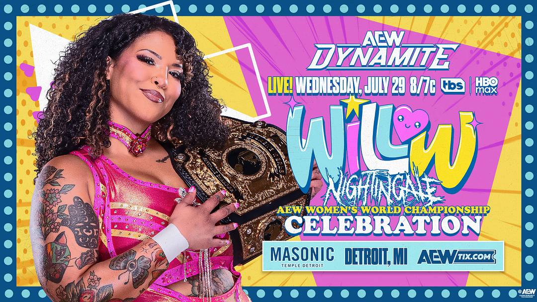 The new AEW Women's World Champion Willow Nightingale will celebrate her victory at AEW Redemption tonight on AEW Dynamite.