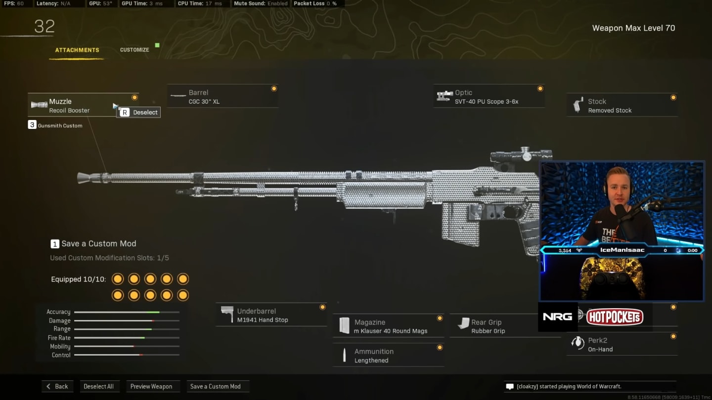 IceManIsaac Announces “No Kickback” BAR Metaload for Call of Duty: Warzone Season 3