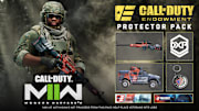 "Support U.S. and U.K. military veterans by purchasing the 10-item Call of Duty Endowment Protector Pack for Modern Warfare II, available at launch."