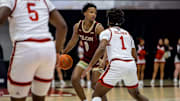 Elon guard Nick Dorn handles the ball in a game against Gardner-Webb.