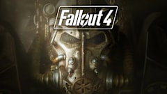 Fallout 4 key art showing the game's logo and a sci-fi helmet beneath.