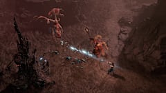 A Diablo 4 mage faces down a mini-boss in the shape of a winged woman