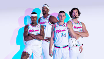 The Miami Heat announced that the Original Vice jerseys are returning for the 2024-25 season. Photo Credit: Courtesy of Miami HEAT