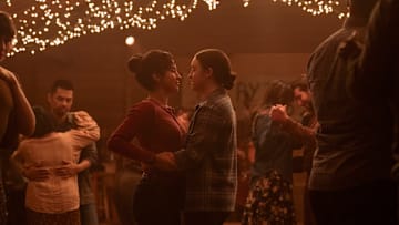 Dina (Isabela Merced) and Ellie (Bella Ramsey) in The Last of Us season 2. Photograph by Liane Hentscher/HBO.