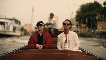Sam Rockwell and Walton Goggins in The White Lotus season 3 on HBO