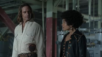Josh Holloway and Rachel Hilson in Duster episode 6 on Max