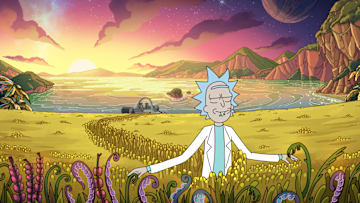 Rick appreciating the little things in season 4 of Rick and Morty.