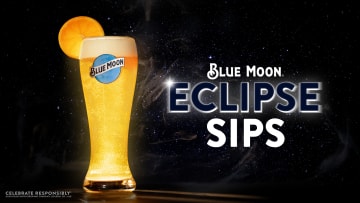 Blue Moon ‘Moon Dust’ Makes Beer Shimmer During Solar Eclipse. Image Credit to Blue Moon. 