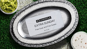 Chipotle declares Monday, February 10 an "Extra Sunday" featuring a free Guac and Queso Blanco offer for Chipotle Rewards members.