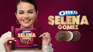 Selena Gomez with the Limited Edition Selena Gomez OREO Cookies.