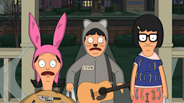 BOB'S BURGERS: Louise's plan to get revenge on Halloween for a candy transgression hits a snag when the Belcher kids meet a mysterious elderly woman at a hotel. Meanwhile, Linda and a very squeamish Bob donate blood at a vampire-themed blood mobile in the "Heartbreak Hotel-oweenÓ special Halloween episode of BOBÕS BURGERS airing Sunday, Oct. 18 (9:00-9:30 PM ET/PT) on FOX. BOBÕS BURGERS © 2020 by Twentieth Century Fox Film Corporation.
