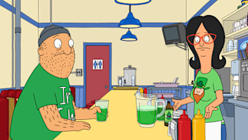 BOB'S BURGERS: Bob and the kids help a down-on-his-luck restaurant owner, while Linda and Teddy get carried away with St. Patrick's Day festivities in the "Flat-Top O' the Morning to Ya" episode of BOBS BURGERS airing Sunday, March 15 (9:00-9:30 PM ET/PT) on FOX. BOBS BURGERS © 2020 by Twentieth Century Fox Film Corporation.