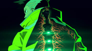 Cyberpunk: Edgerunners. Kenn as David Martinez in Cyberpunk: Edgerunners. Cr. COURTESY OF NETFLIX © 2022