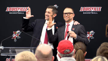 STILL FROM VIDEO: Pat Kelsey was introduced as the Louisville men's basketball coach on Thursday.