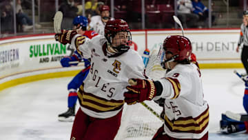 BC won their 18th straight game in Conte Forum agains UMass Lowell on Monday night, after tying the first of the two-match set on Friday against UML. Mandatory Credit: Meg Kelly / Boston College Athletics