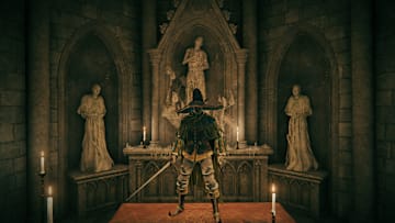 Sorcerer Rogier in the chapel where you meet him.