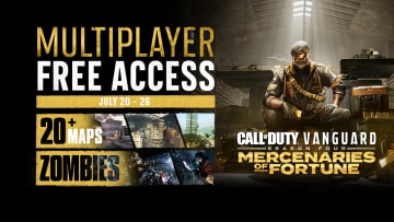 "Play the full Vanguard Multiplayer and Zombies experience for a full week from July 20 through July 26."