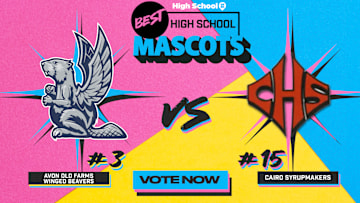 The Avon Old Farms Winged Beavers (Connecticut) take on the Cairo Syrupmakers (Georgia) in the Sweet 16 of our national high school mascot bracket.