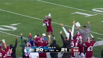 UMass football celebrates just a bit too early against Buffalo.