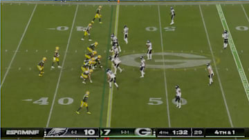 The Eagles defense came up with a huge stop against the Packers on Monday night.