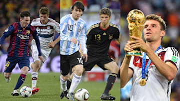 Thomas Müller has won seven of eight competitive matches against Lionel Messi.