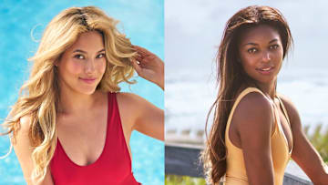Eileen Gu and Gabby Thomas were photographed by Ben Horton at The Boca Raton in Boca Raton, Fla.