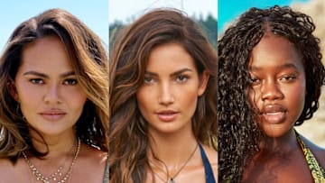 Chrissy Teigen was photographed by Yu Tsai in Los Angeles. Lily Aldridge was photographed by Yu Tsai in Washington. Achieng Agutu was photographed by Ben Watts in Bermuda. 