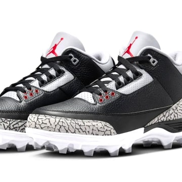 Air Jordan 3 'Black Cement' football cleats.