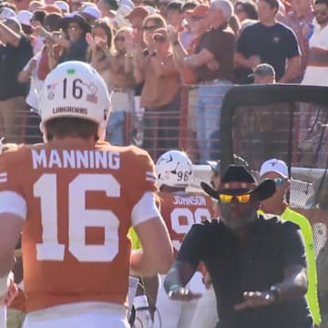 Arch Manning took care of business against Arkansas on Saturday. 