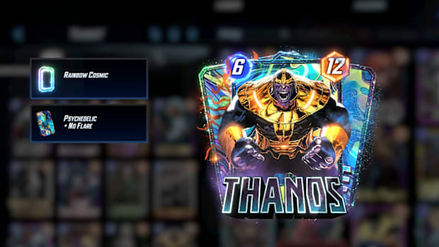 Thanos' front card image in Marvel Snap.