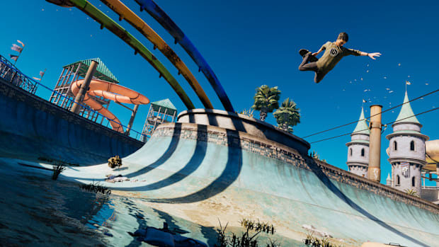 Character jumping using a skateboard in Tony Hawk's Pro Skater 3 + 4.