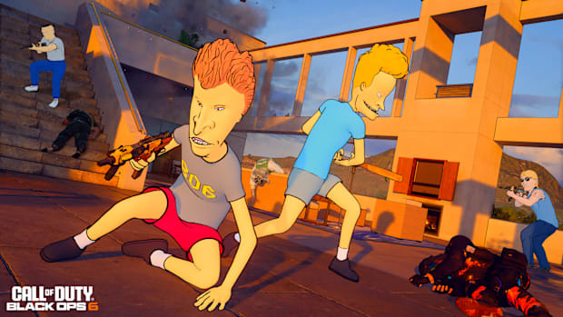 Beavis & Butt-Head fighting enemies in Black Ops 6.