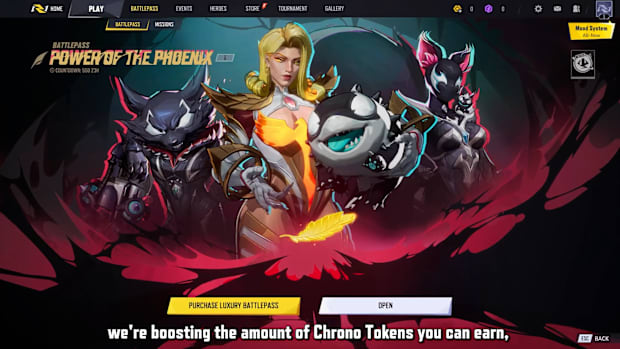 A preview of the character skins in Marvel Rivals Season 3 Power of the Phoenix Battle Pass.