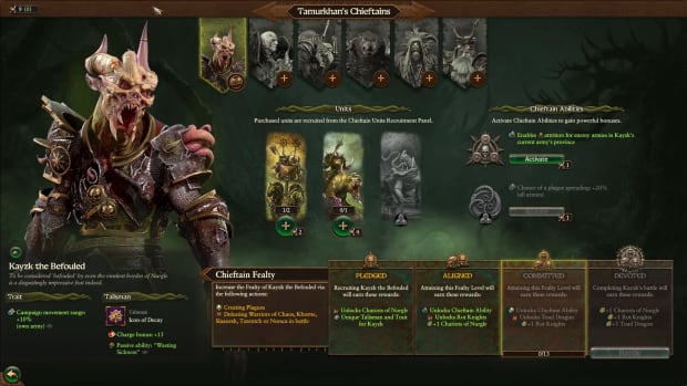 Total War: Warhammer 3 screenshot of Tamurkhan's Chieftains.
