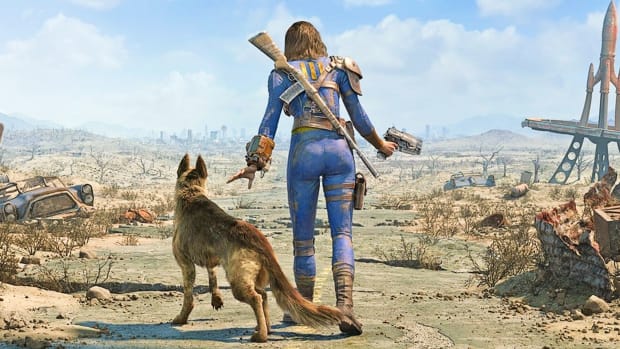Fallout 4 player and their dog