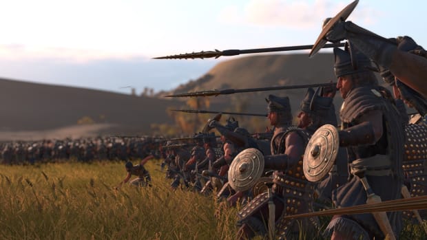 Total War: Pharaoh screenshot of an infantry line.