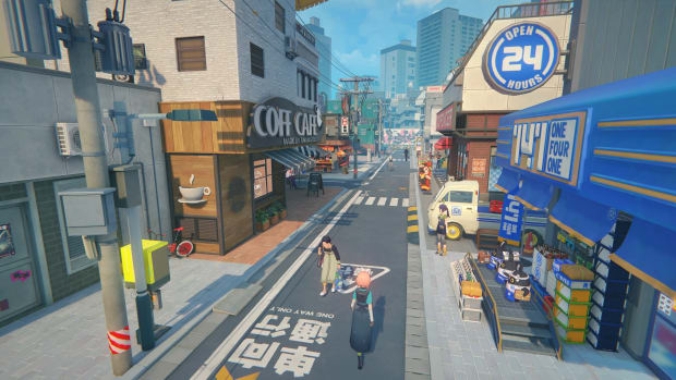 Zenless Zone Zero screenshot of Sixth Road, a stylish neighborhood.