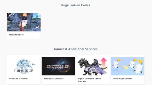 A menu image showing how to redeem a FFXIV Dawntrail code