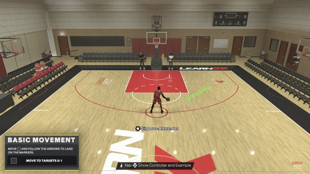 A drill mode from NBA 2K25