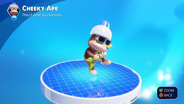 A cameo of an ape from Ape Escape playing the guitar in Astro Bot.