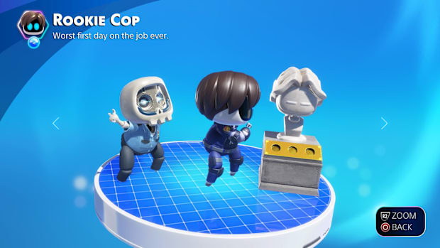 Resident Evil's Leon Kennedy as a cameo bot in Astro Bot.