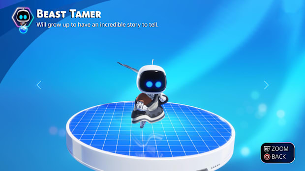 The Last Guardian's protagonist as a cameo bot in Astro Bot.