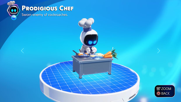 Astro Bot cameo representing the player-character from restaurant management game Ore no Ryouri.